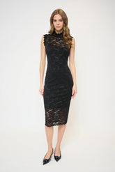 Stella Sleeveless Turtleneck Midi Dress